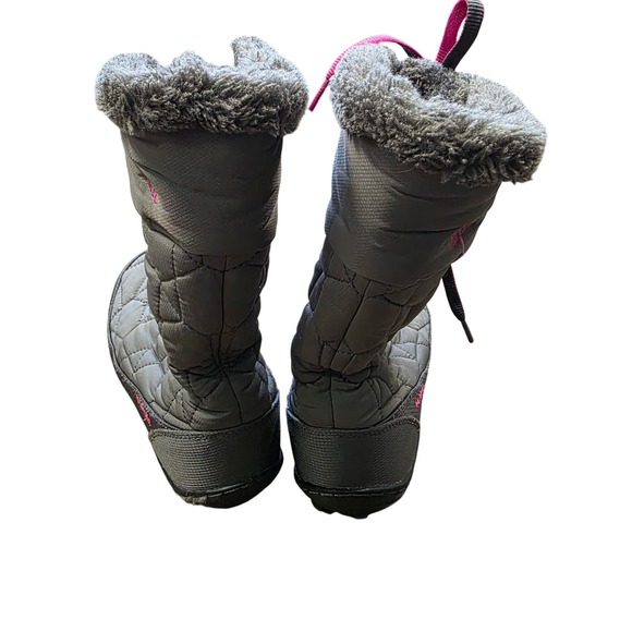 Columbia women's 6 Winter Snow Boots Waterproof Insulated Omni Pink Gray Granola - Picture 3 of 9
